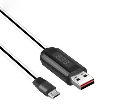 Καλώδιο σύνδεσης Hoco U29 LED Display USB σε Micro-USB Flat 2.0A Fast Charging Λευκό 1m