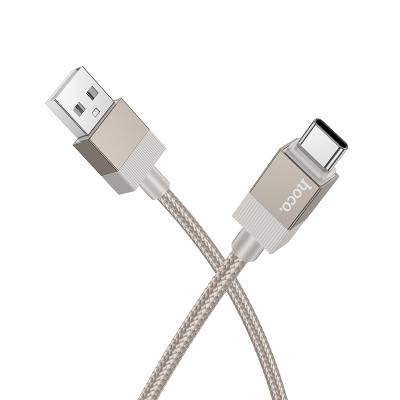 Καλώδιο Hoco X110 Honorific USB-A σε USB-C 3A Braided Χρυσό 1m