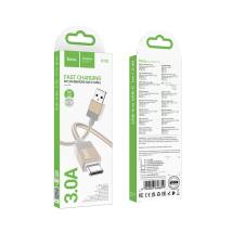 Καλώδιο Hoco X110 Honorific USB-A σε USB-C 3A Braided Χρυσό 1m