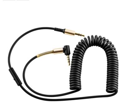 Καλώδιο σύνδεσης Ήχου Hoco UPA02 3.5mm Αρσενικό σε 3.5mm Αρσενικό Γωνιακό Κονέκτορα με Μικρόφωνο Μαύρο 2m