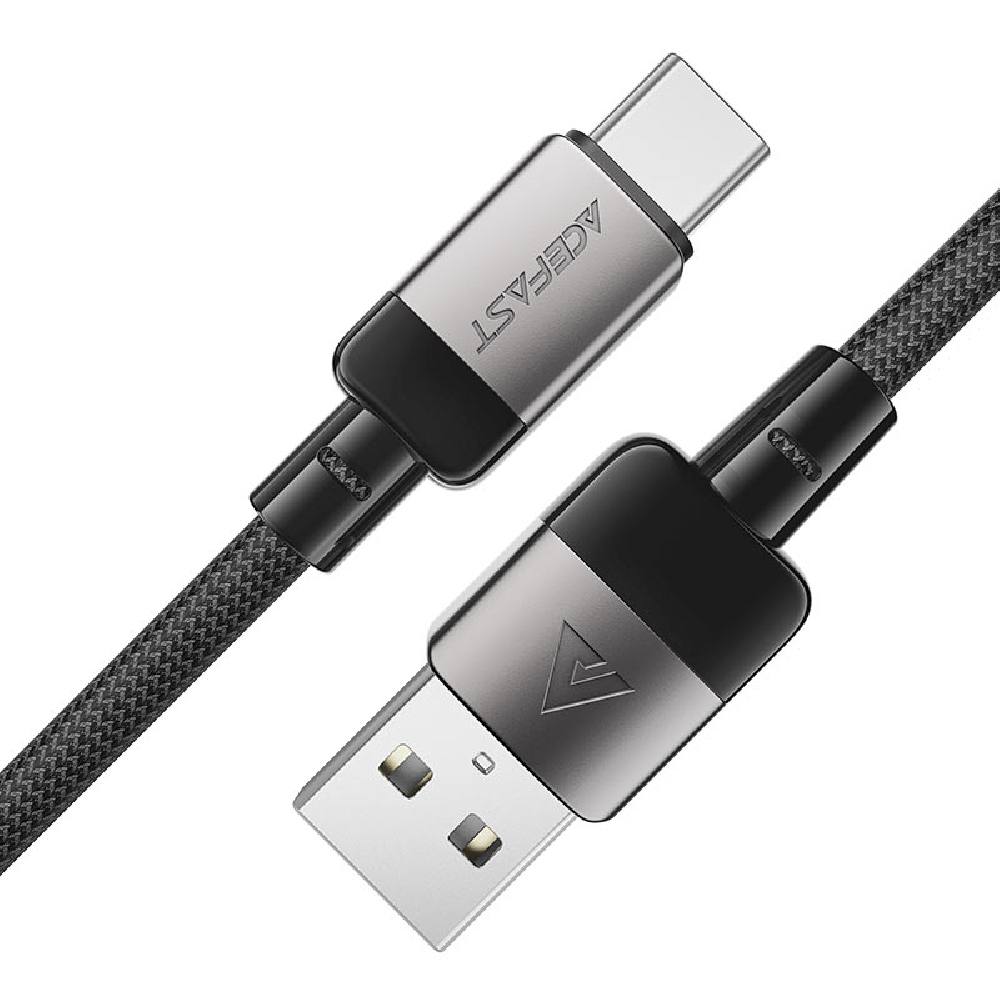Καλώδιο Acefast C9-04 Μεταλλικό USB σε USB-C 3.0A Γρήγορη Φόρτιση Braided Μαύρο 1.2m