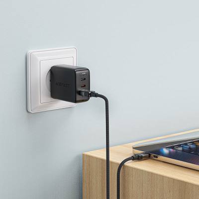 Καλώδιο Acefast C9-04 Μεταλλικό USB σε USB-C 3.0A Γρήγορη Φόρτιση Braided Μαύρο 1.2m