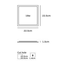 Φωτιστικό LED Πάνελ VK/04080/W/C 22.5x22.5 cm με Λευκό Πλαίσιο 18W 4000K 1440 Lumen