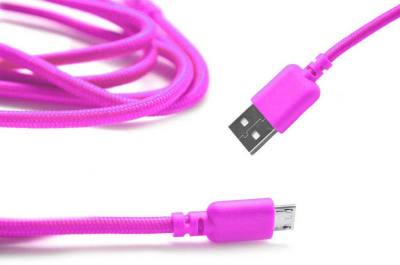 Καλώδιο σύνδεσης Ancus USB σε Micro USB με Ενισχυμένες Επαφές Braided Ρόζ 1m