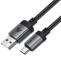 Καλώδιο Acefast C20-04 Μεταλλικό USB-A σε USB-C 3A USB2.0 Braided Μαύρο 1.2m
