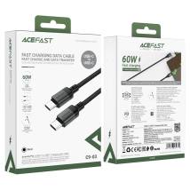 Καλώδιο Acefast C9-03  Μεταλλικό USB-C σε USB-C 60W 20V/3A Braided Μαύρο 1.2m.