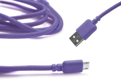 Καλώδιο σύνδεσης Ancus USB σε Micro USB με Ενισχυμένες Επαφές Braided Μώβ 1m