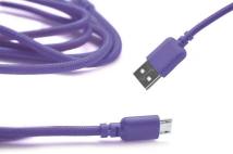 Καλώδιο σύνδεσης Ancus USB σε Micro USB με Ενισχυμένες Επαφές Braided Μώβ 1m