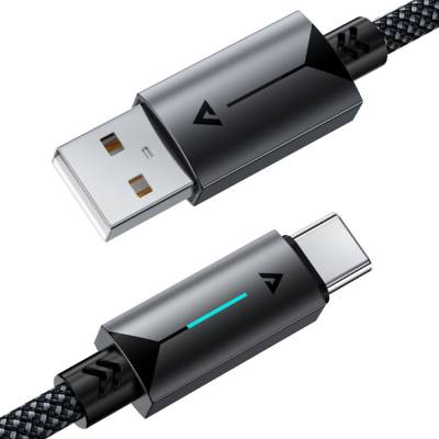 Καλώδιο Acefast C19-04 Μεταλλικό USB-A σε USB-C 3.0A Γρήγορη Φόρτιση USB2.0 με Ένδειξη Φόρτισης Braided Μαύρο 1.2m