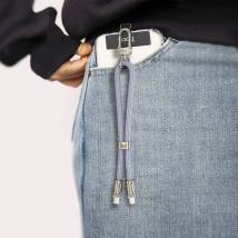 Hoco GH5 Καλώδιο Φόρτισης/Λουράκι Καρπού USB-C σε USB-C  60W 3A Braided Μπλέ 22cm