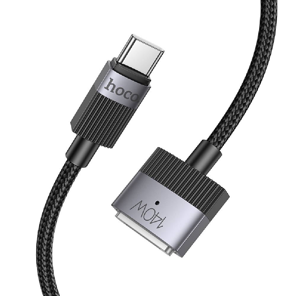 Μαγνητικό Καλώδιο Φόρτισης Hoco U141 USB-C σε Mag3 140W Braided Μαύρο 1.8m