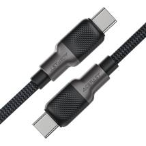 Καλώδιο Σύνδεσης Acefast C10-03  Μεταλλικό USB-C σε USB-C PD60W 20V/3A Braided Μαύρο 1.2m.