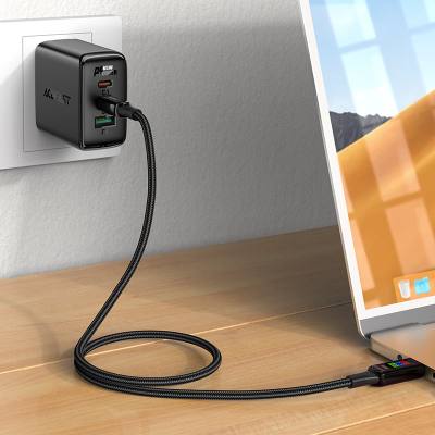 Καλώδιο Σύνδεσης Acefast C7-03  Μεταλλικό USB-C  σε USB-C 100W 20V/5A με Ενδειξη Τάσης  Braided Μαύρο 1.2m.