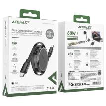 Καλώδιο Αναδιπλούμενο Acefast C13-03 USB-C σε USB-C 3A 60W Μαύρο 0.8m
