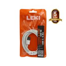 Καλώδιο Σύνδεσης και Φόρτισης Leki Orange Concept USB σε USB-C Λευκό 2m