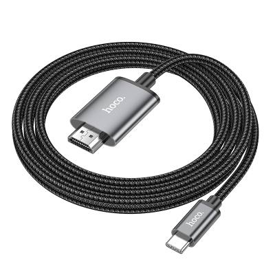 Καλώδιο Hoco UA27 Type-C σε HDMI 4K 30Hz Braided Μαύρο 2m