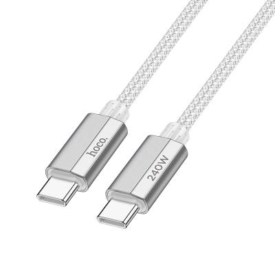 Καλώδιο Hoco U134 Primero USB-C σε USB-C 5.0A 240W Braided Γκρι 1.8m