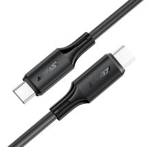 Καλώδιο Σύνδεσης Acefast C17-03 USB-C σε USB-C PD60W 3A Fast Charge USB2.0 Silicon Μαύρο 1.2m.