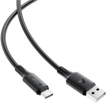 Καλώδιο Σύνδεσης Acefast C17-04 USB-A  σε USB-C 3A Fast Charge USB2.0 Silicon Μαύρο 1.2m.