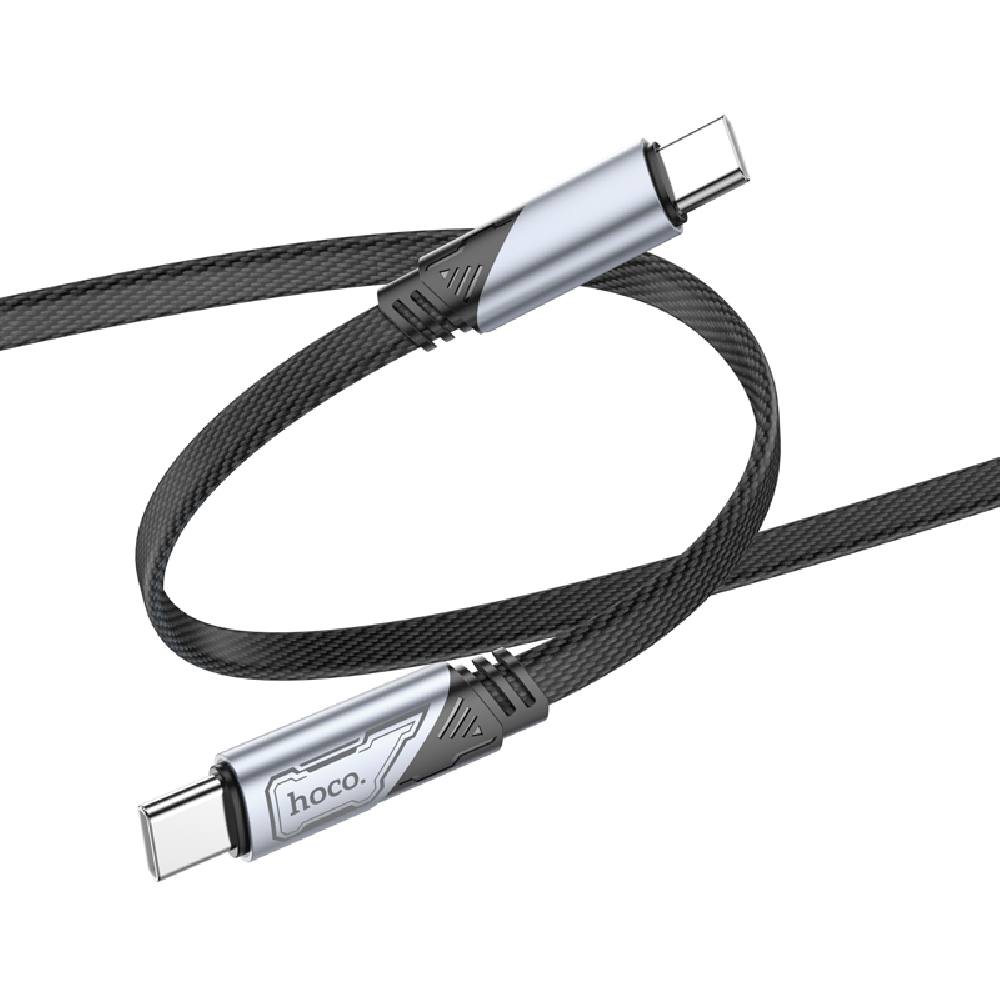 Καλώδιο σύνδεσης Hoco U119 USB-C σε USB-C 60W 3A Fast Charging Armor Style Braided Μαύρο 1.2m