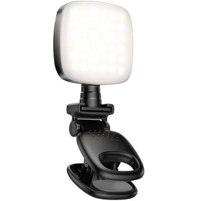 Φως LED Hoco K28 Beauty Mini 200mAh με 9 Επιλογές Φωτισμού απο Θερμό έως Ψυχρό Φώς και Μανταλάκι Στερέωσης