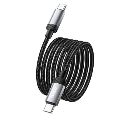 Καλώδιο Hoco X117 Star USB-C σε USB-C 60W με Ένδειξη Φόρτισης LED Braided Μαύρο 1m