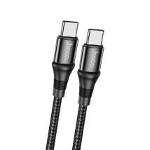 Καλώδιο Hoco X50 Exquisito USB-C σε USB-C 100W 5.0A/20V Braided Μαύρο 2m