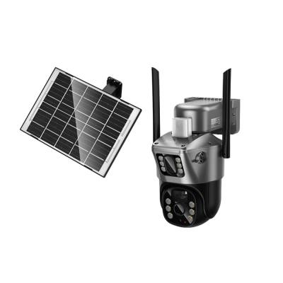 Εξωτερική Wi-Fi Κάμερα Ασφαλείας Hoco DI76 Feather Solar Powered FullHD IP65 355° Διπλή Κάμερα με Έγχρωμη  Νυχτερινή Όραση Αμφίδ