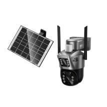 Εξωτερική Wi-Fi Κάμερα Ασφαλείας Hoco DI76 Feather Solar Powered FullHD IP65 355° Διπλή Κάμερα με Έγχρωμη  Νυχτερινή Όραση Αμφίδ