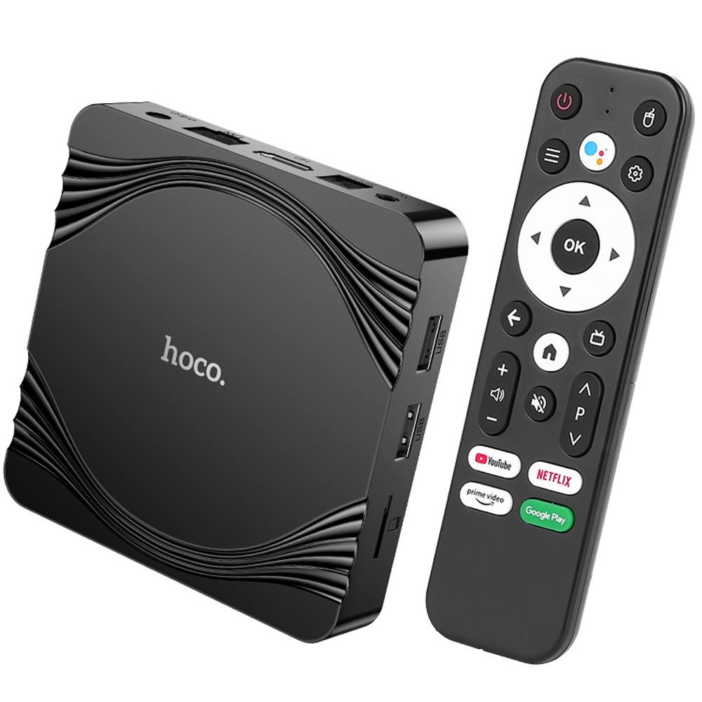 Hoco DQ10 Navio TV Box 4K UHD 60Fps με WiFi RJ45 4GB RAM + 32GB ROM v5.0 Android12