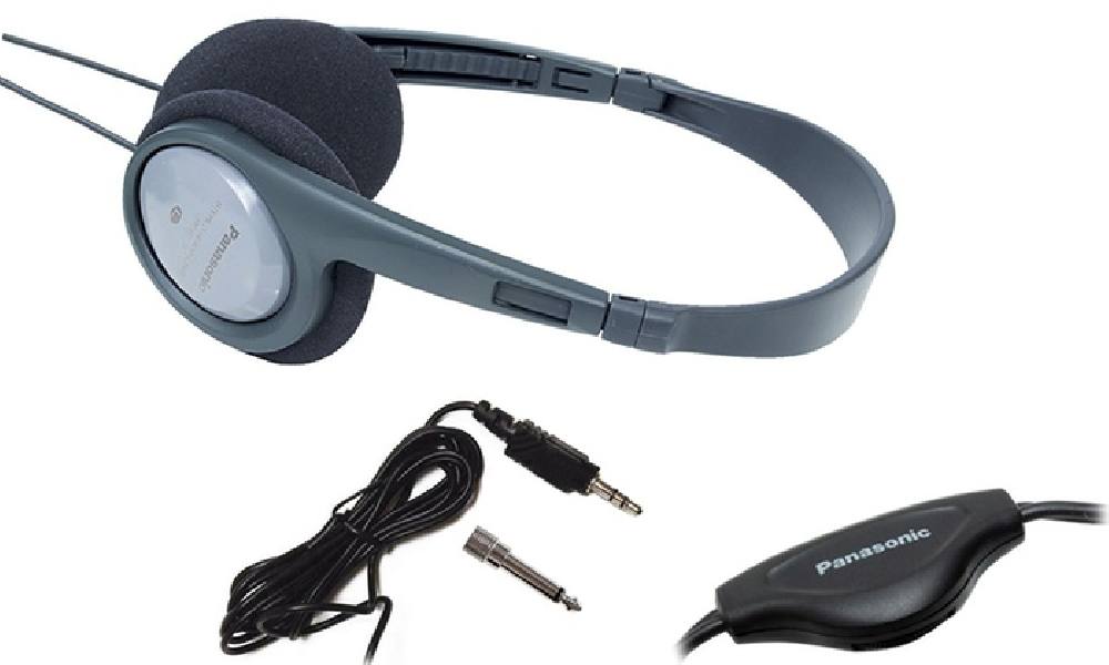 Ακουστικά Stereo Panasonic RP-HT090 3.5mm / 6.3mm Κατάλληλο Για Τηλεοράσεις Με Μήκος Καλωδίου 5m Γκρι