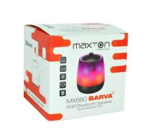 Φορητό Ηχείο Bluetooth Maxton Barva MX680 3W RMS με Ενσωματωμένο Μικρόφωνο MicroSD AUX-In Υποδοχή 3.5mm και 5 λειτουργίες φωτισμ