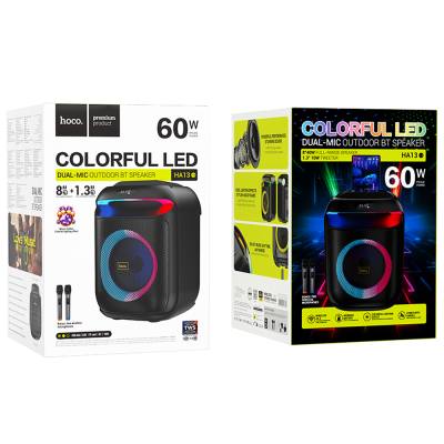 Φορητό Ηχείο Wireless Hoco HA13 Ramon TWS BT V5.4 60W 4000mAh USB 3.5mm Micro SD με Αασύρματα Μικρόφωνα και Φωτισμό