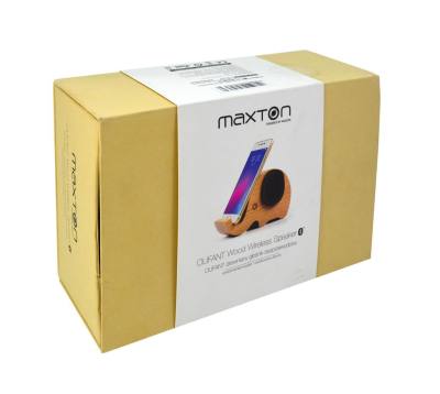 Φορητό Ηχείο Bluetooth Maxton MX30 3W RMS Καφέ με Βάση Στήριξης Κινητού, Audio-in