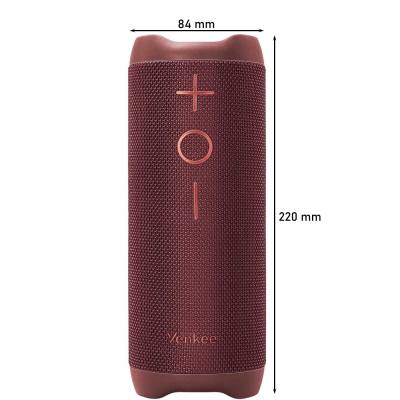 Φορητό Ηχείο Wireless Yenkee YSP 40RD BT v5.3 TWS 2500mAh 40W RMS IPX6 με USB-C 3.5mm Κόκκινο