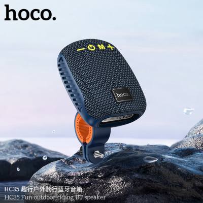 Φορητό Ηχείο Hoco HC35 5W BT v5.4 TF CARD AUX USB FM 500mAh με Κλιπ Στήριξης Τιμονιού Μπλε