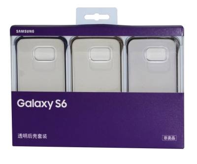 Θήκη Faceplate Samsung Clear Cover EF-QG920BKEGCN για SM-G920F Galaxy S6 Μαύρο - Χρυσό - Ασημί