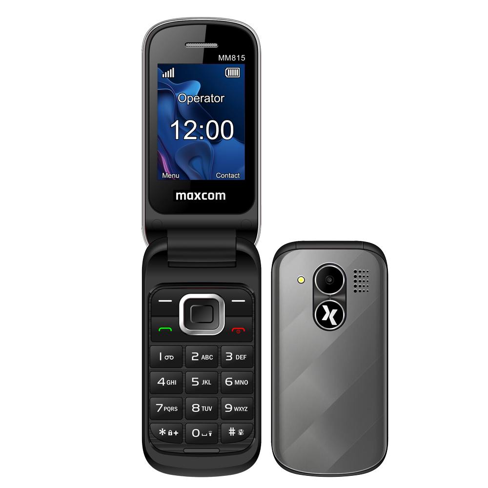 Maxcom MM815 2.4"  με Κάμερα, Ραδιόφωνο και Πλήκτρο Έκτακτης Ανάγκης 1000 mAh Γκρι