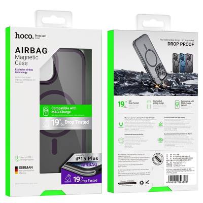 Θήκη Hoco Flexible Airbag 6m Anti-Fall Series MagSafe για Apple iPhone 15 Plus Μωβ