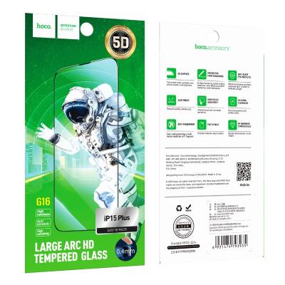 Tempered Glass Hoco Premium Series G16 Full Screen HD 5D Large Arc 0.4mm 9H για Apple iPhone 15 Plus Σετ 10τεμ.