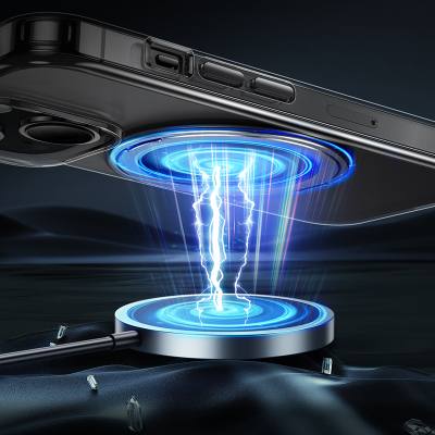 Θήκη Hoco Stand Magnetic Case 2 in 1 Mag-Charge 360° Rotating Ring για Apple iPhone 15 Plus Διάφανη