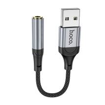 Αντάπτορας / Εξωτερική Κάρτα Ήχου Hoco LS36 Fresh USB to 3.5mm Hi-Fi Συμβατός με όλες τις Συσκευές Braided 12cm