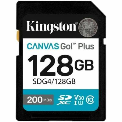 Κάρτα Μνήμης Kingston CanvasGo+ SDXC 128GB Class 10 εως 200Mb/s SDG4/128GB