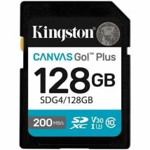 Κάρτα Μνήμης Kingston CanvasGo+ SDXC 128GB Class 10 εως 200Mb/s SDG4/128GB