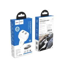 Φορτιστής Αυτοκινήτου Hoco Z36 Leader με 2 Εξόδους USB 5V 2.4A Max Λευκό