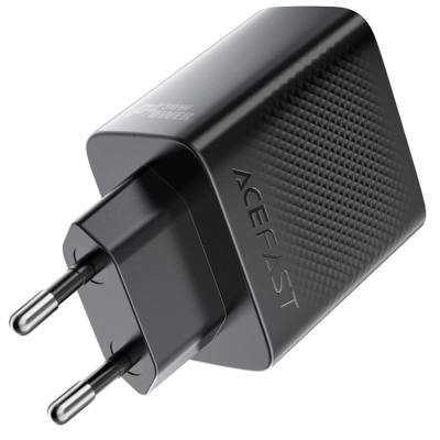 Φορτιστής Ταξιδίου Acefast A110 Fast Charging USB-C PD30W QC3.0 GaN και Αναδιπλούμενο Καλώδιο USB-C 0.64m Μαύρος