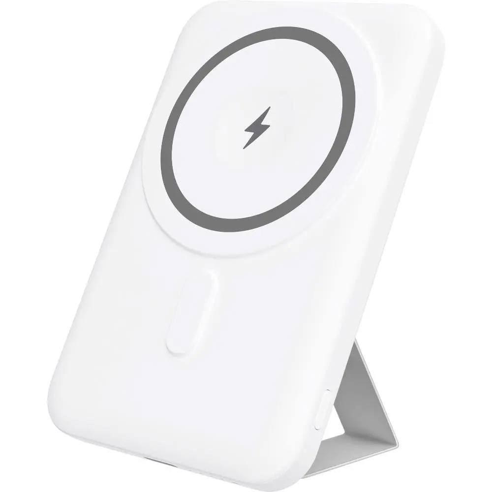 Power Bank Yenkee YPB 501 5000mAh 15W 3A MagSafe Ασύρματη Φόρτιση και 1xUSB-C PD20W, LED Ένδειξη Μπαταρίας Λευκό