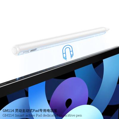 Hoco GM114 Smart Active Pen Συμβατό με iPad 2018 και μετά 130mAh και Διάρκεια Χρήσης έως 14 Ώρες Λευκό