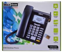 Σταθερό GSM Τηλέφωνο Maxcom Comfort MM28D Μαύρο με Λειτουργία Κινητού Τηλεφώνου και Ραδιόφωνο