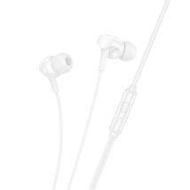 Hands Free Hoco M112 Story Universal Earphones Hi-Fi Stereo 3.5mm Λευκό 1.2m